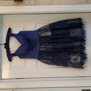 Sz 4 homecoming dress navy blue worn once